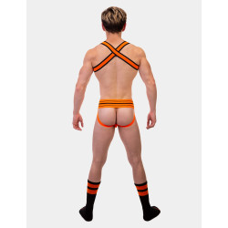 Barcode Berlin Chaussettes Gym Socks Noir-Orange fluo